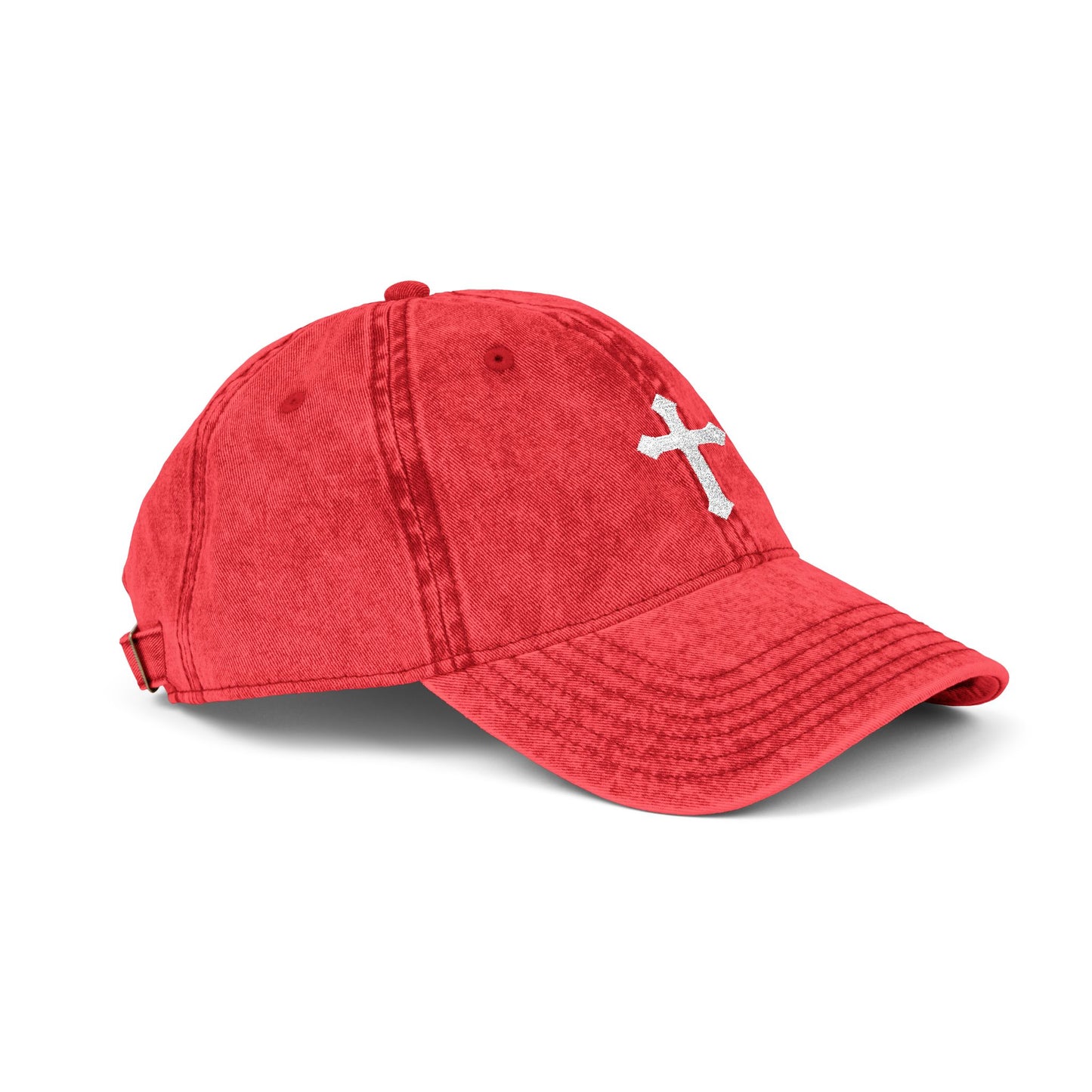 Embroidered Vintage Cap - 'cross'