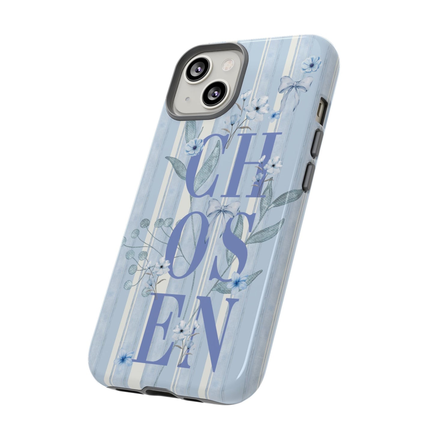 Chosen Preppy Blue Floral Faith Phone Case