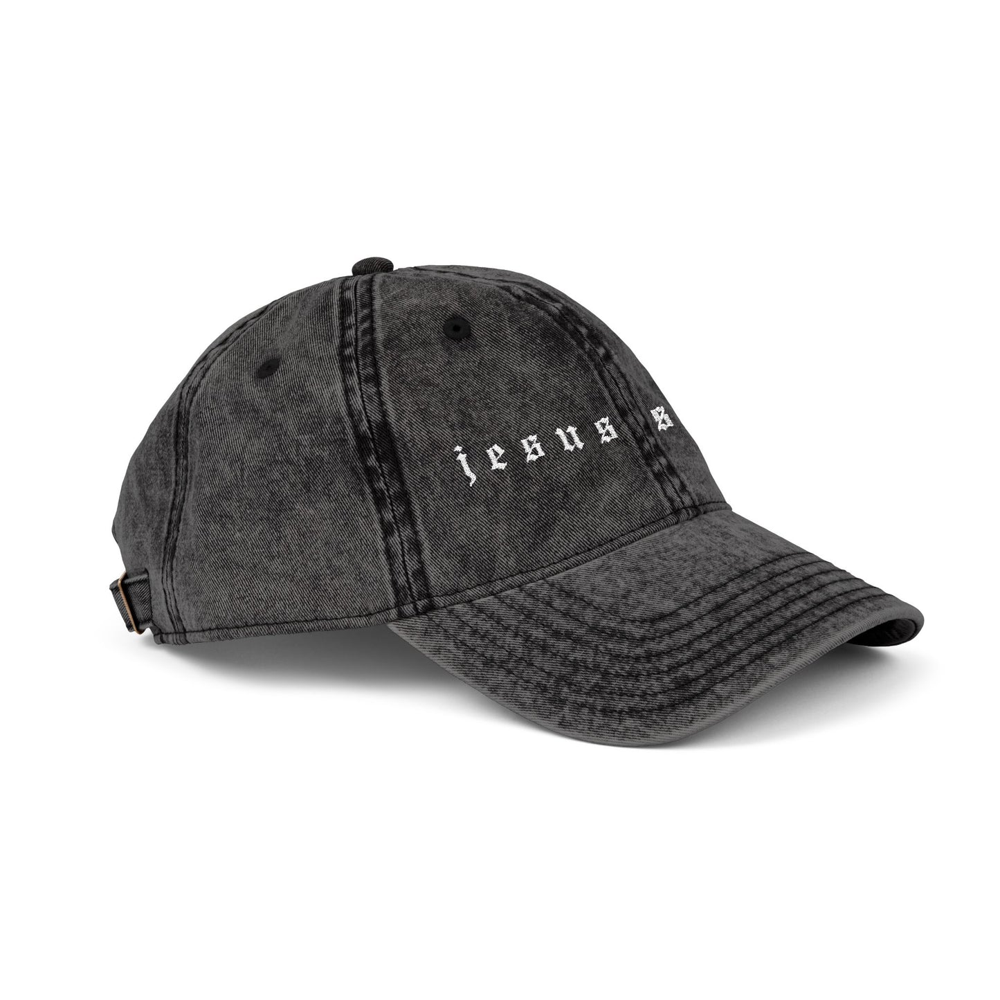 Embroidered Vintage Cap - 'jesus saves'