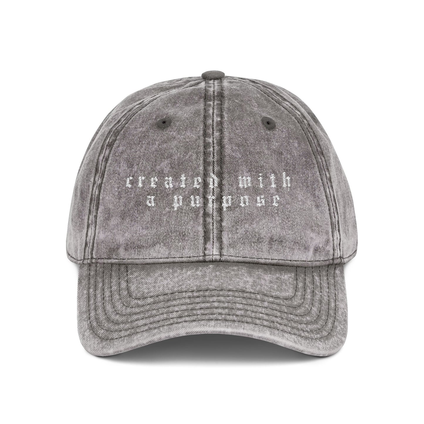 Embroidered Vintage Cap - 'created with a purpose'