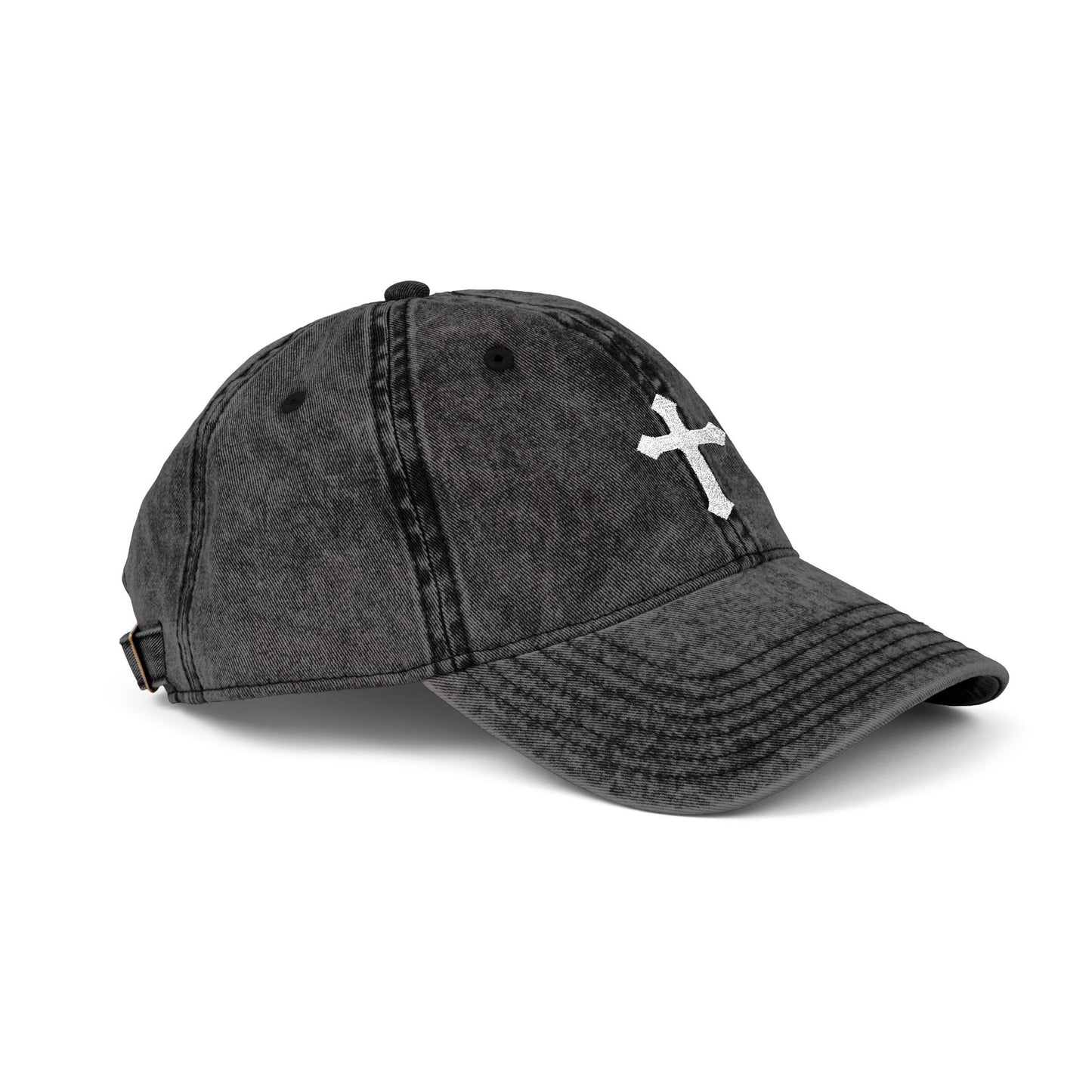 Embroidered Vintage Cap - 'cross'