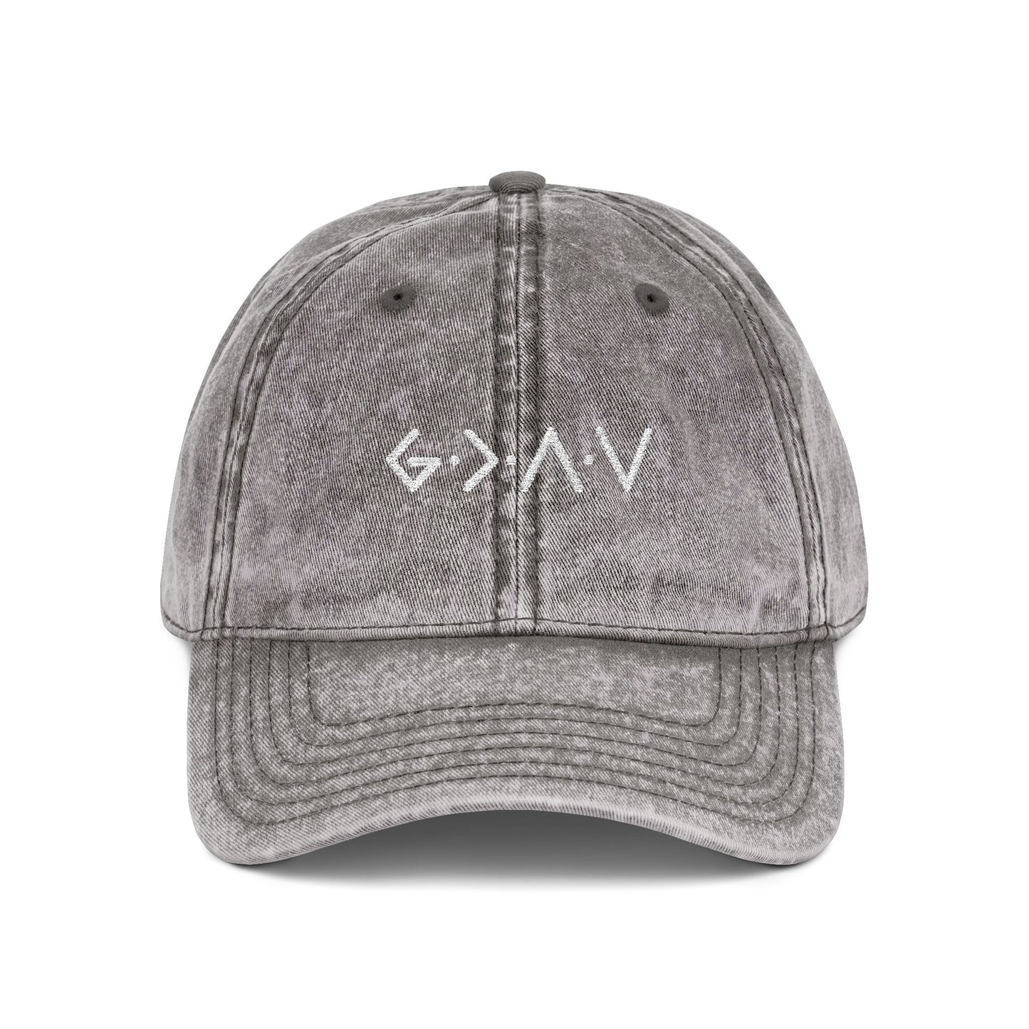 Embroidered Vintage Cap - 'god is greater than the highs and lows'