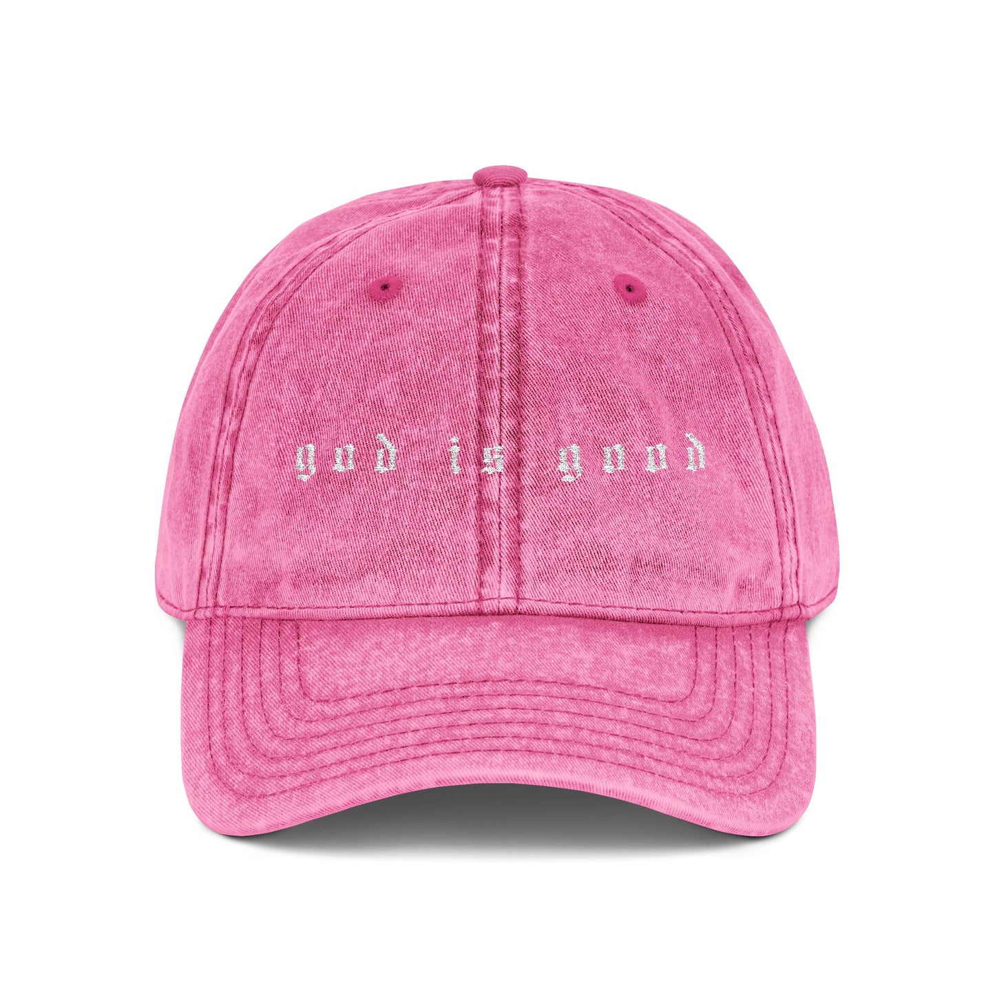 Embroidered Vintage Cap - 'God is Good'