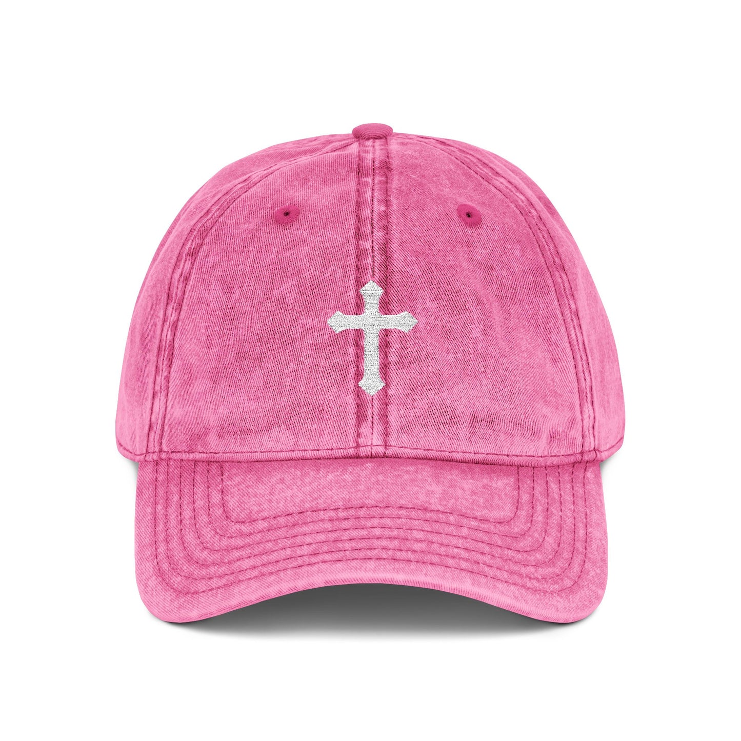 Embroidered Vintage Cap - 'cross'