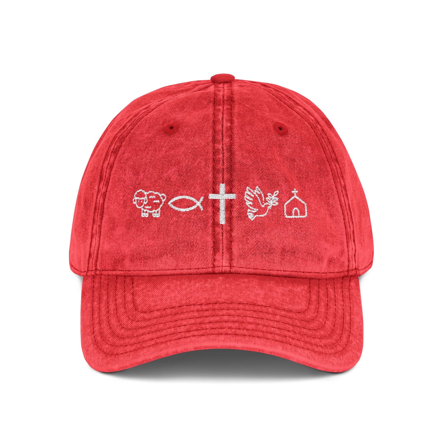 Embroidered Vintage Cap - 'Christian Icons'