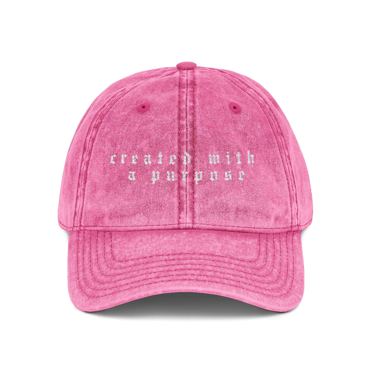 Embroidered Vintage Cap - 'created with a purpose'