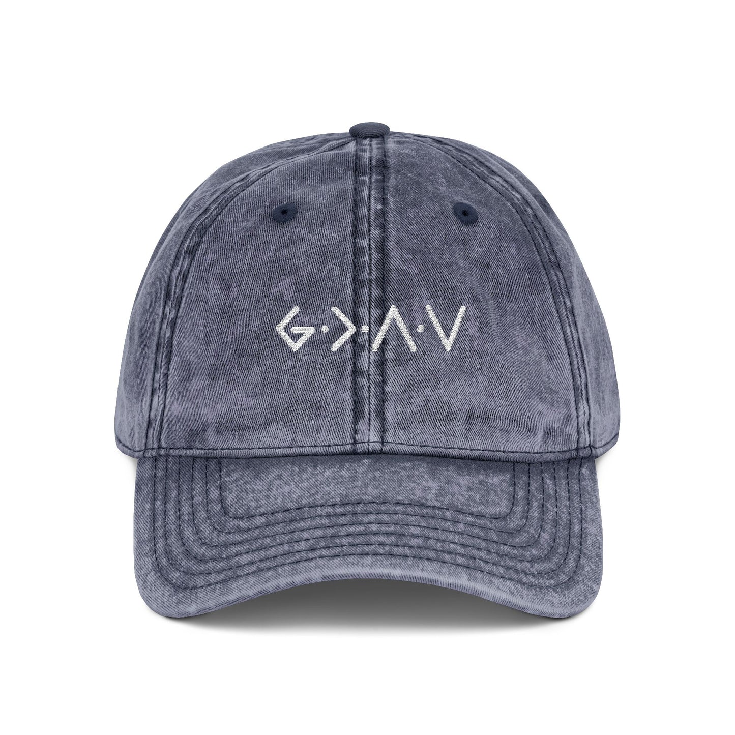 Embroidered Vintage Cap - 'god is greater than the highs and lows'