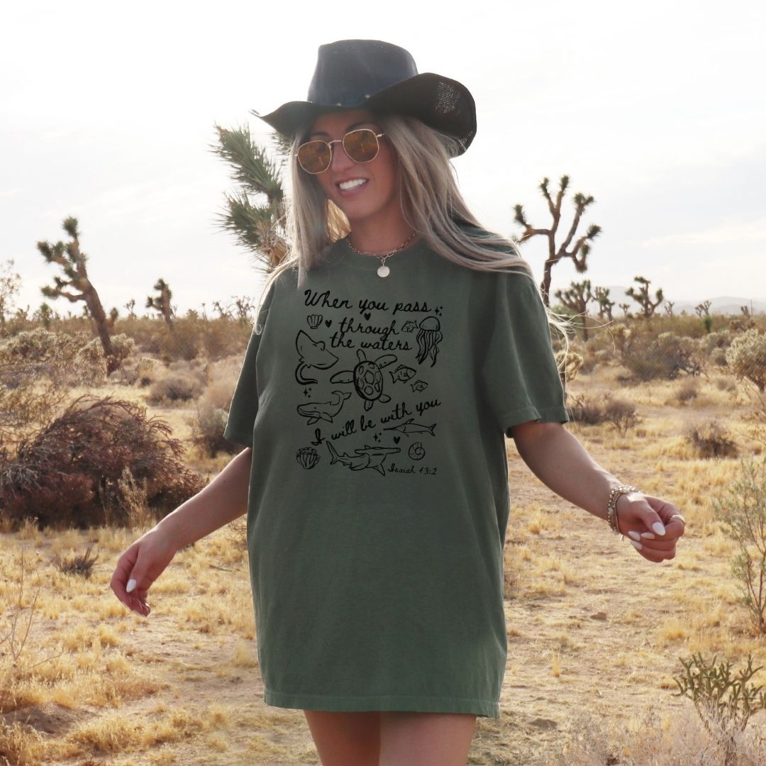 When You Pass Deep Waters Unisex Tshirt