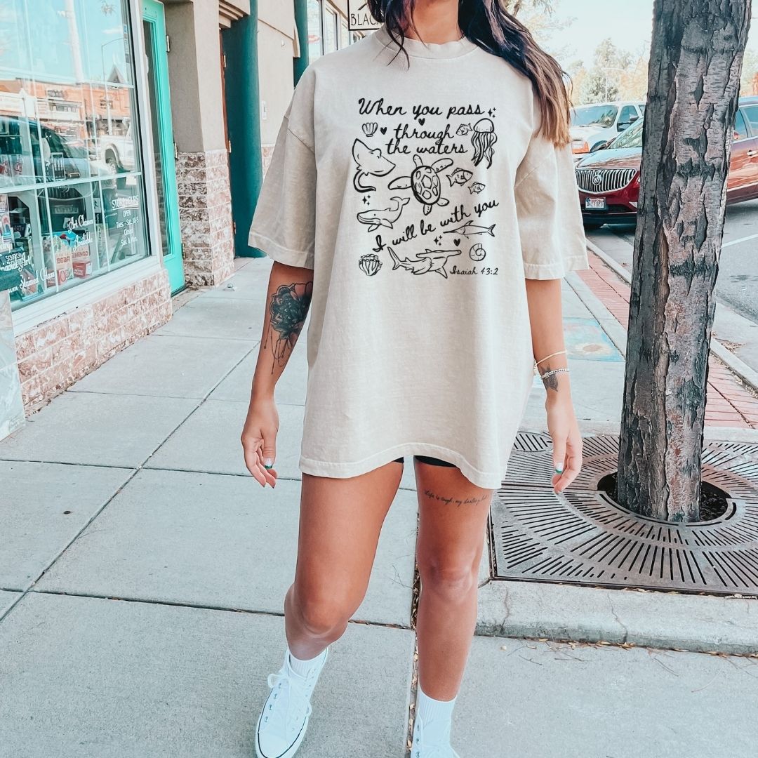 When You Pass Deep Waters Unisex Tshirt