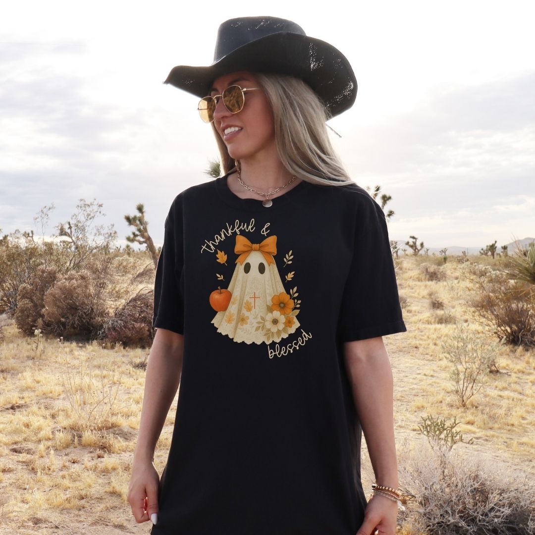 Thankful & Blessed Ghost Unisex Tshirt