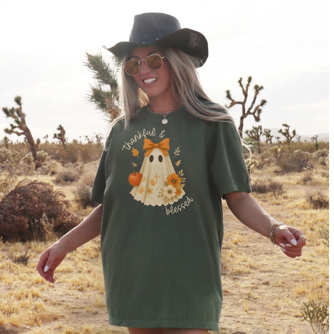 Thankful & Blessed Ghost Unisex Tshirt