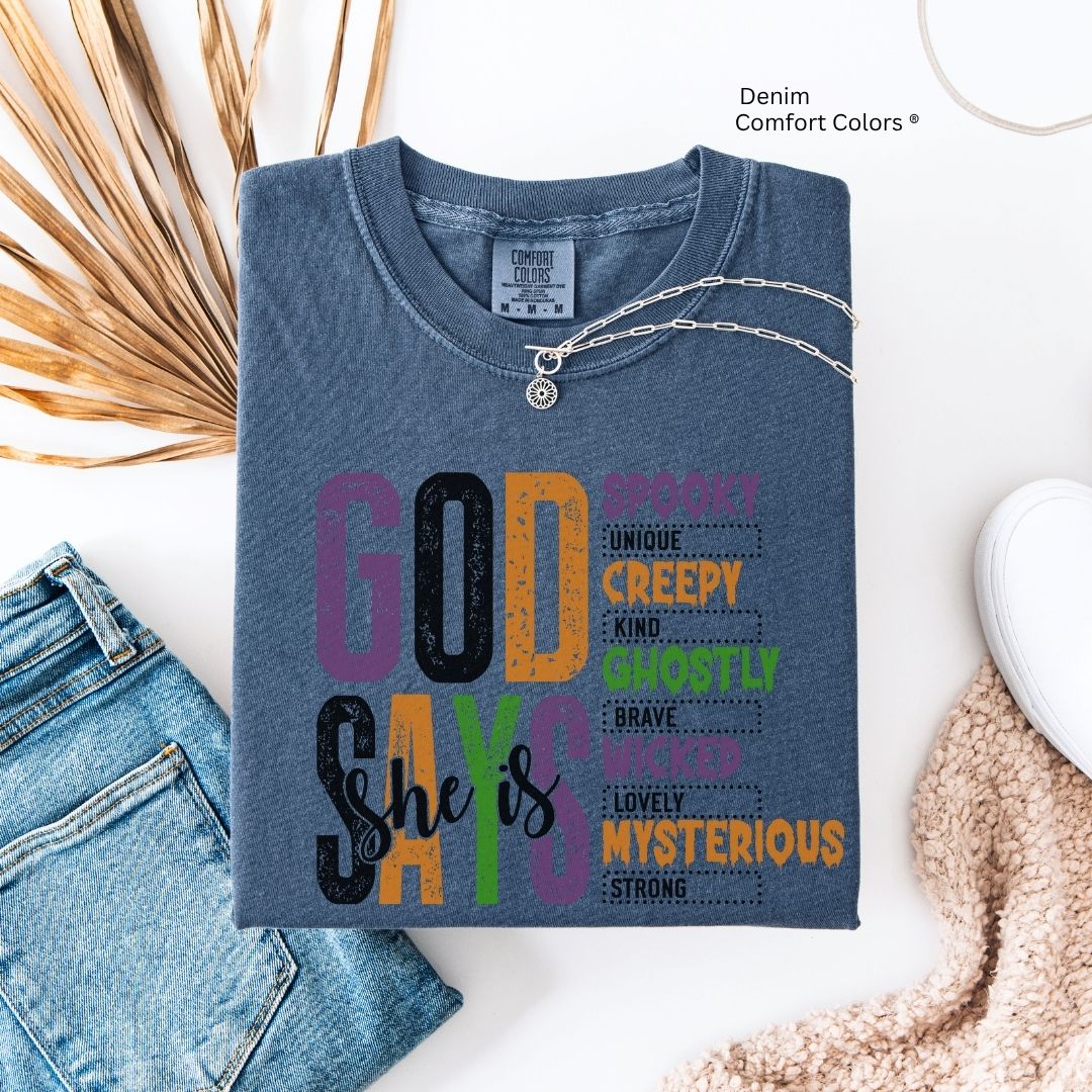 Halloween God Says She Unisex T-shirt