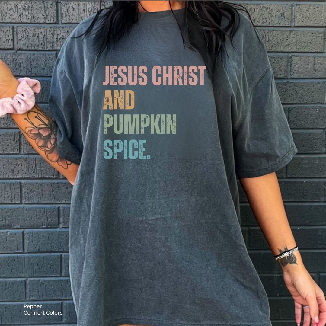 Jesus Christ and Pumpkin Spice Unisex T-shirt