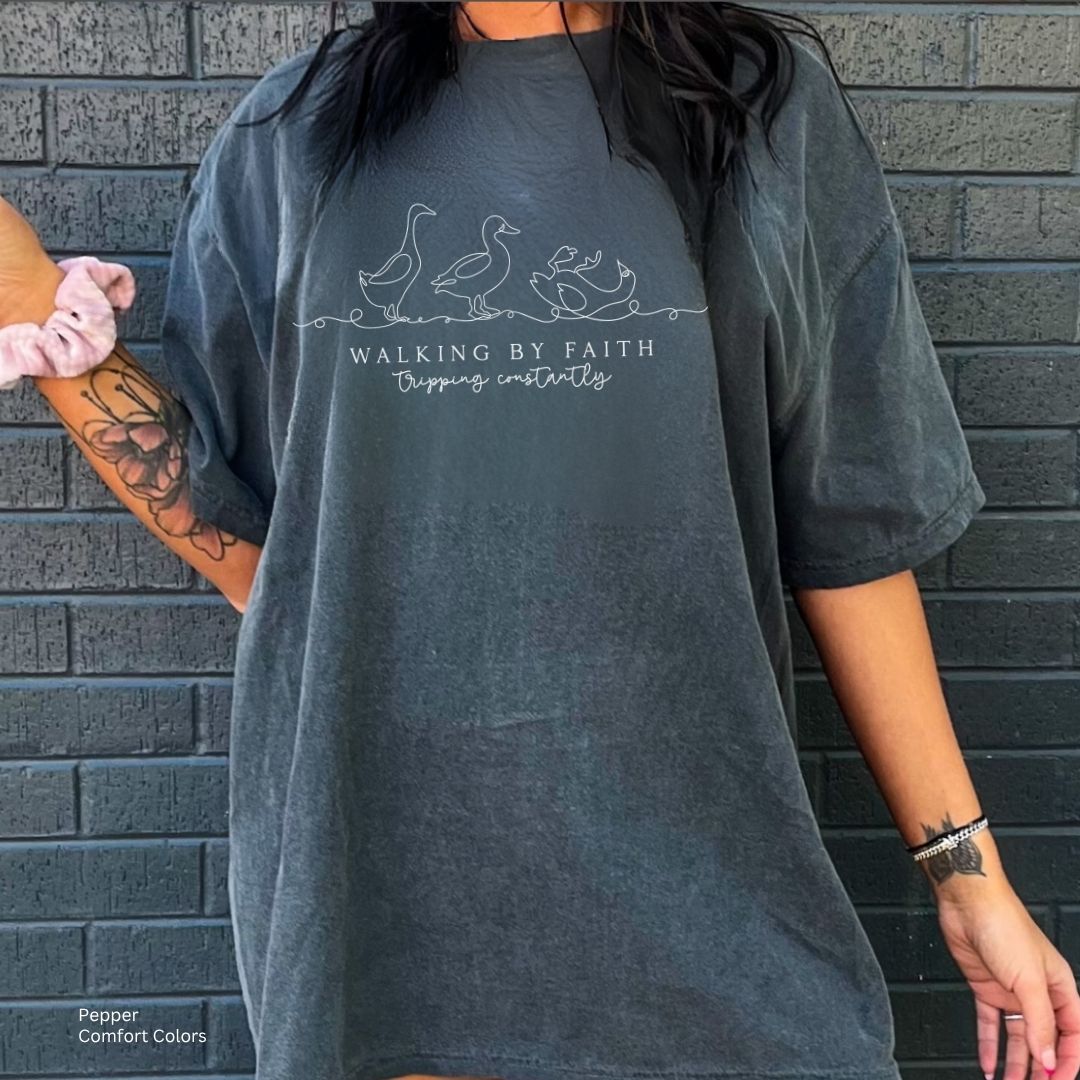 Walking by Faith Tripping Constantly Unisex T-shirt