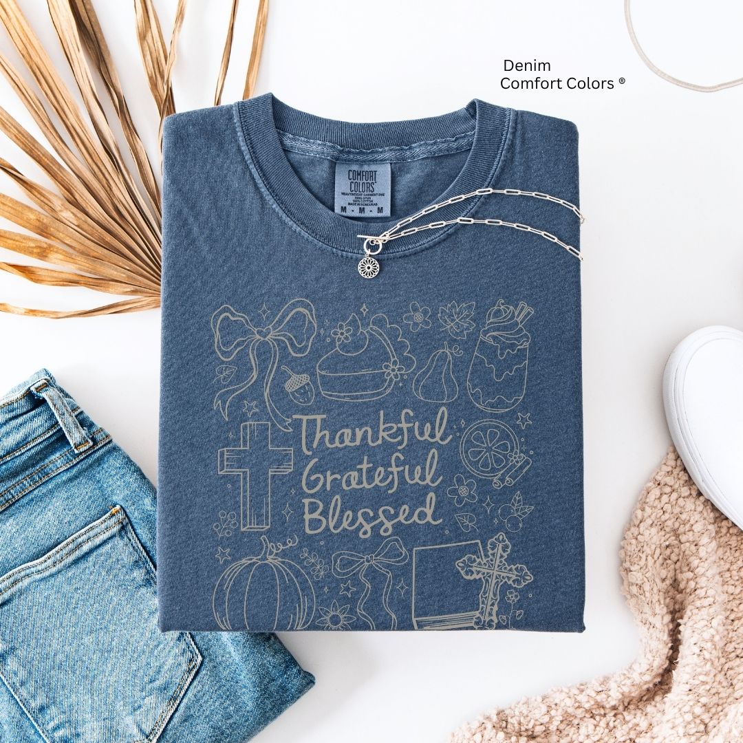 Fall Thankful Grateful Blessed Unisex T-Shirt
