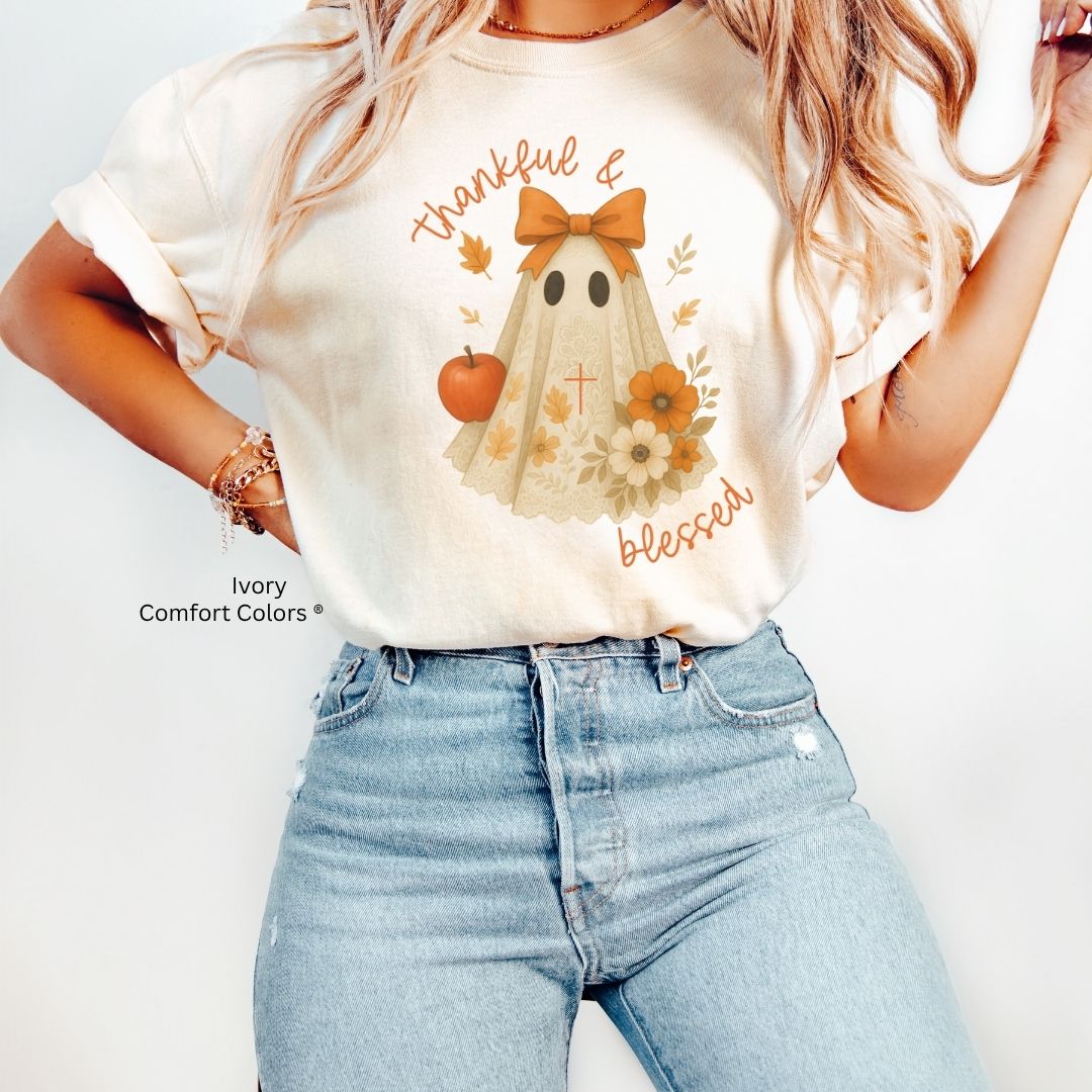 Thankful & Blessed Ghost Unisex Tshirt