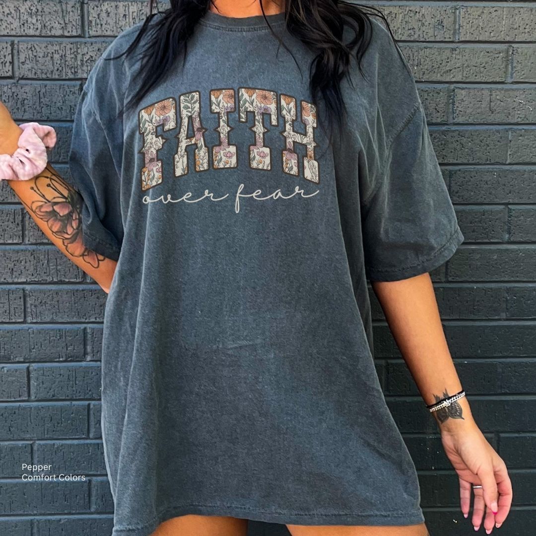 Faith Over Fear β Boho Floral Faith Tee Unisex Shirt