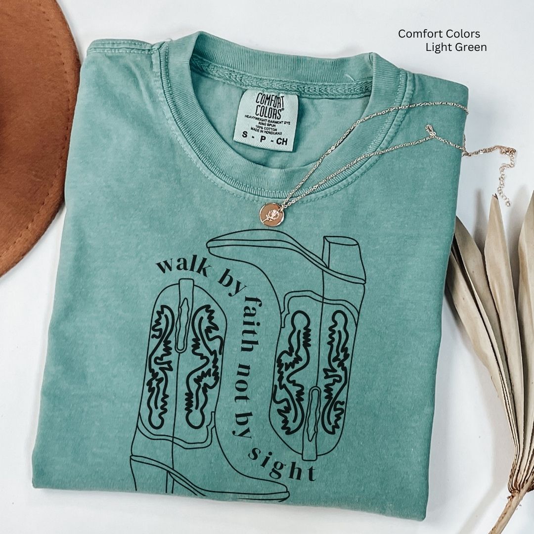 Walk by Faith Boots Unisex Tshirt