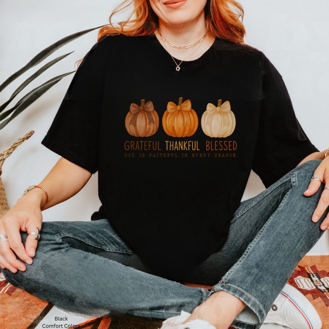 Grateful Thankful Blessed Fall Unisex Tshirt