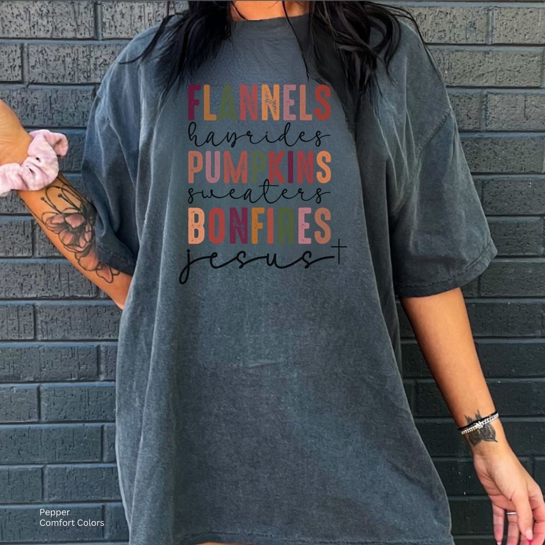 Flannels Pumpkins Bonfires Unisex Tshirt