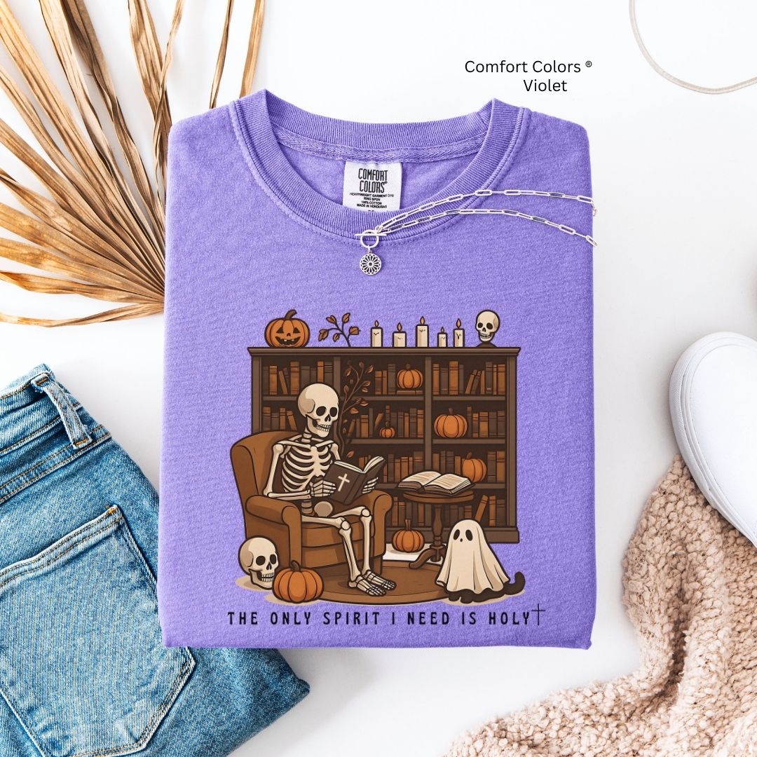 Skeleton Reading Bible Unisex Tshirt