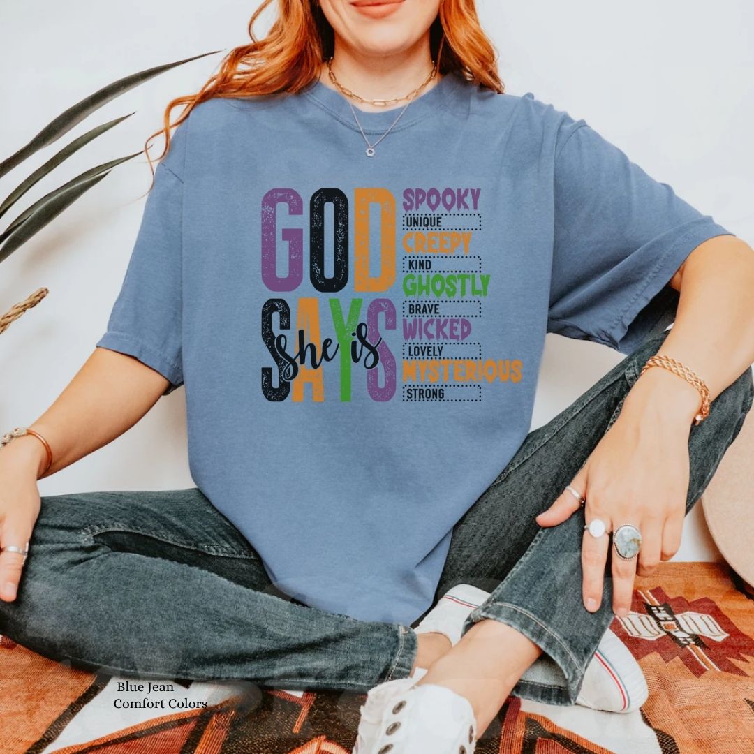 Halloween God Says She Unisex T-shirt