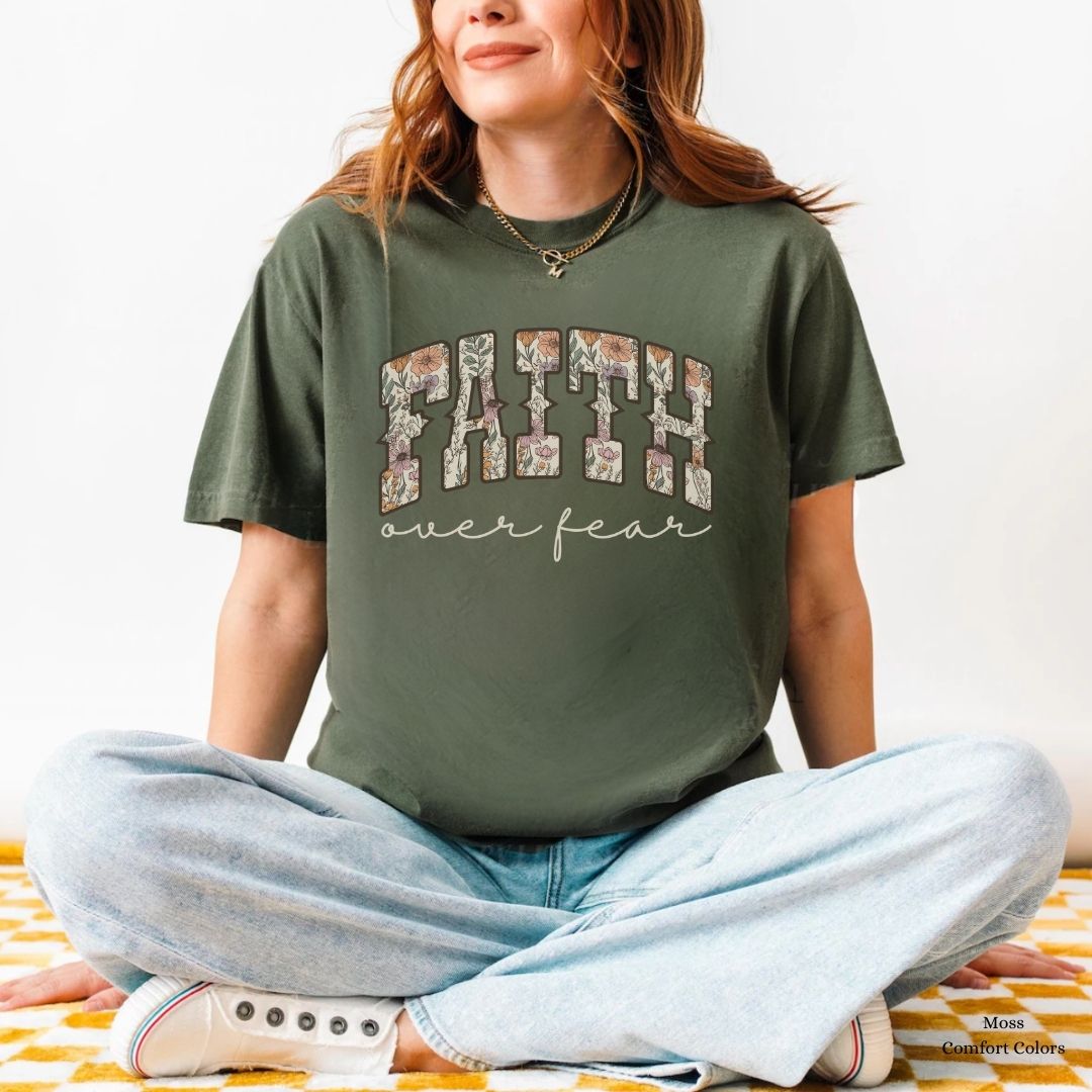 Faith Over Fear β Boho Floral Faith Tee Unisex Shirt