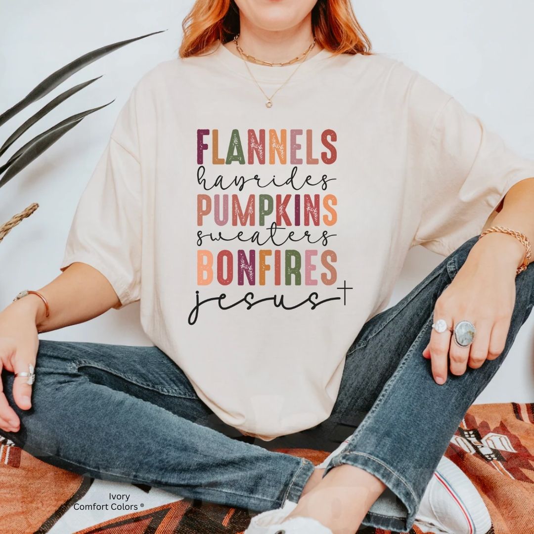 Flannels Pumpkins Bonfires Unisex Tshirt