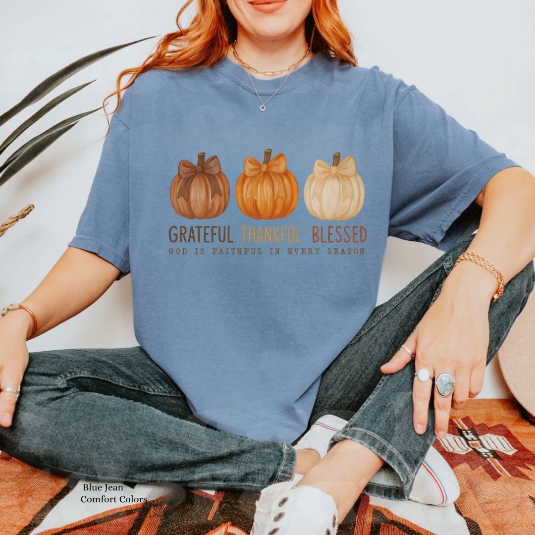 Grateful Thankful Blessed Fall Unisex Tshirt