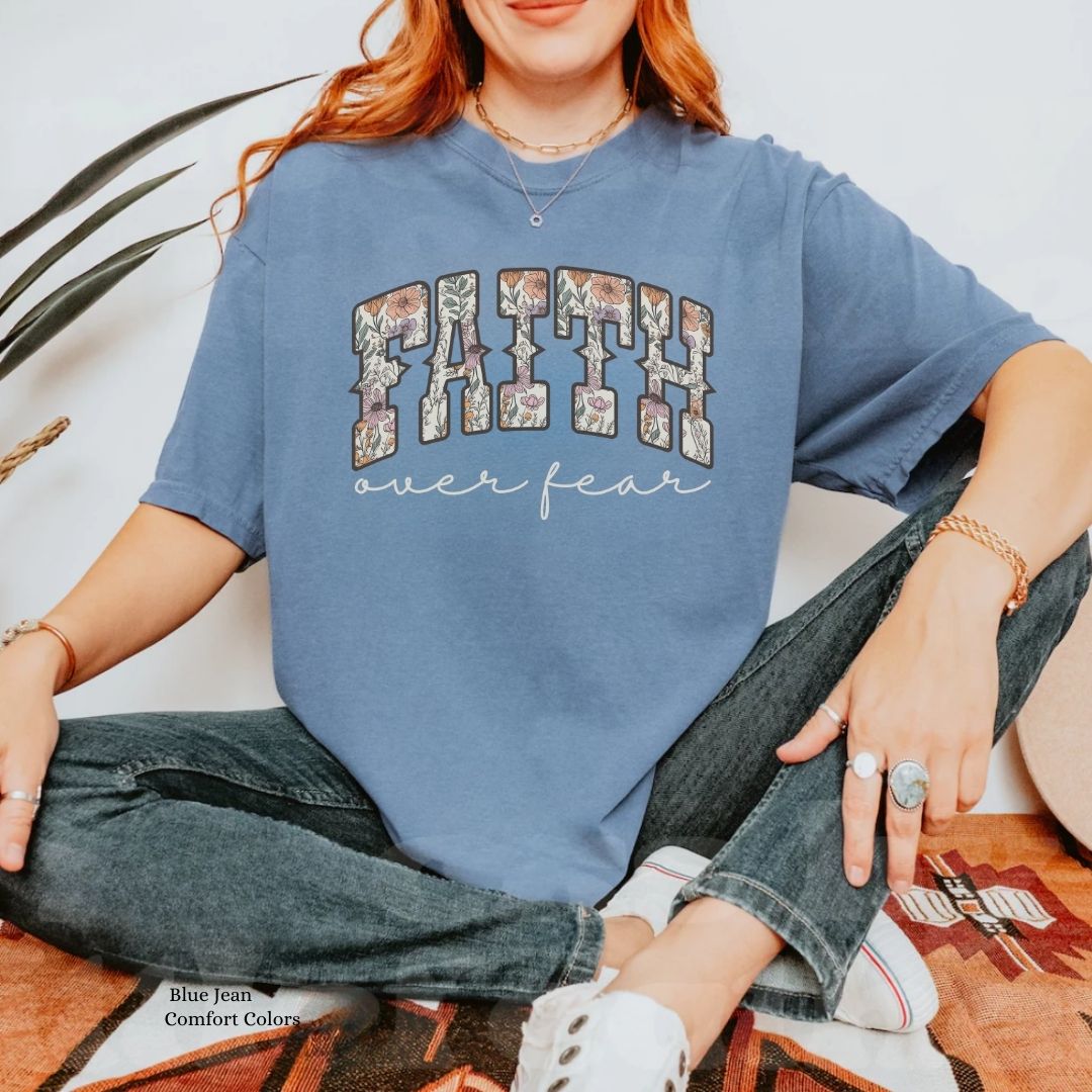 Faith Over Fear β Boho Floral Faith Tee Unisex Shirt