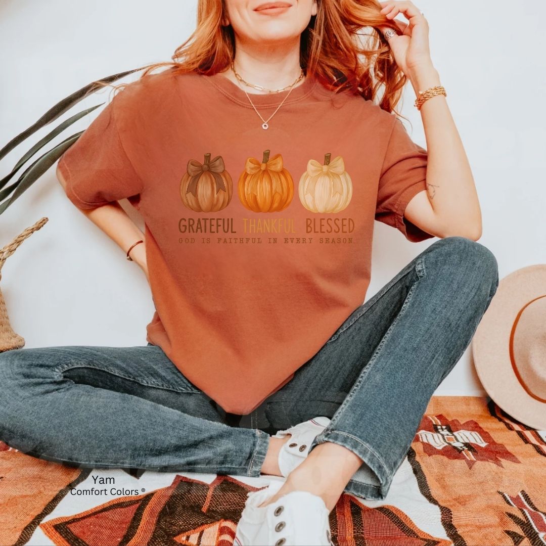 Grateful Thankful Blessed Fall Unisex Tshirt