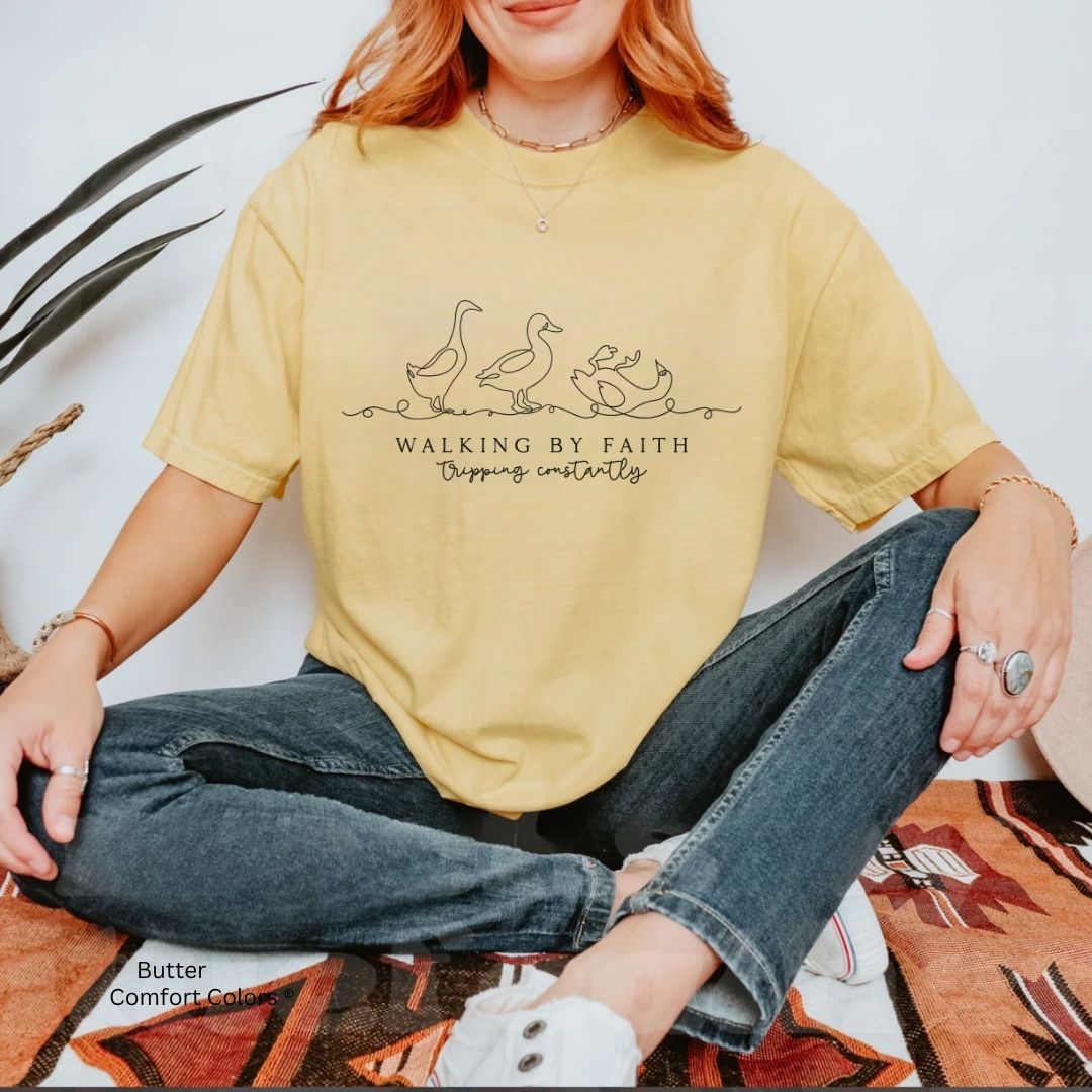 Walking by Faith Tripping Constantly Unisex T-shirt