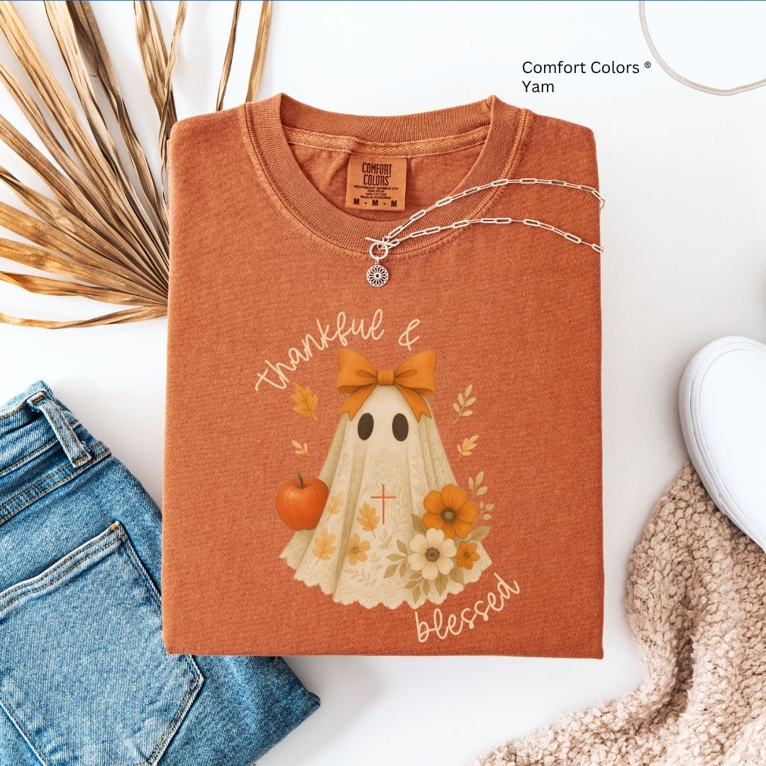 Thankful & Blessed Ghost Unisex Tshirt