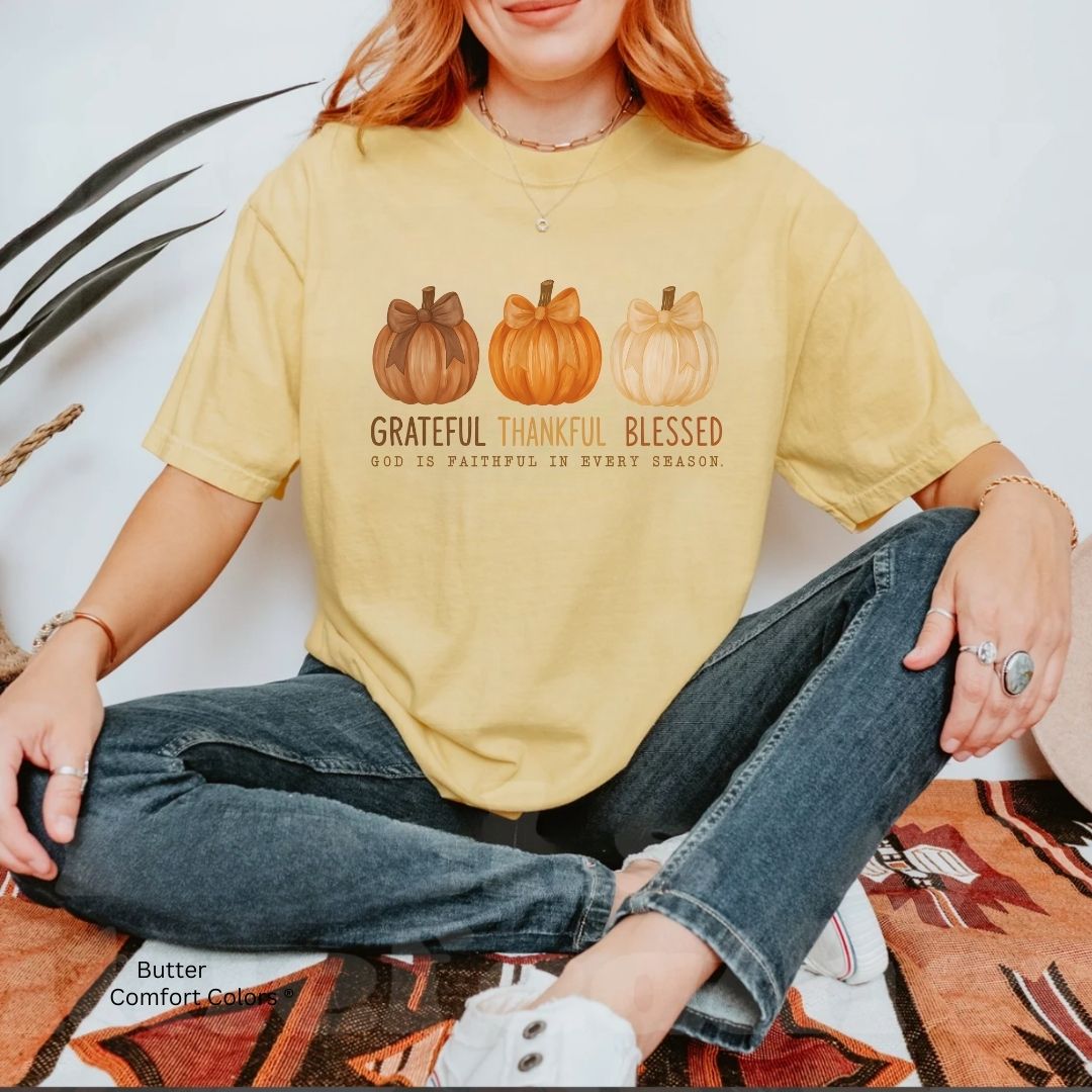 Grateful Thankful Blessed Fall Unisex Tshirt