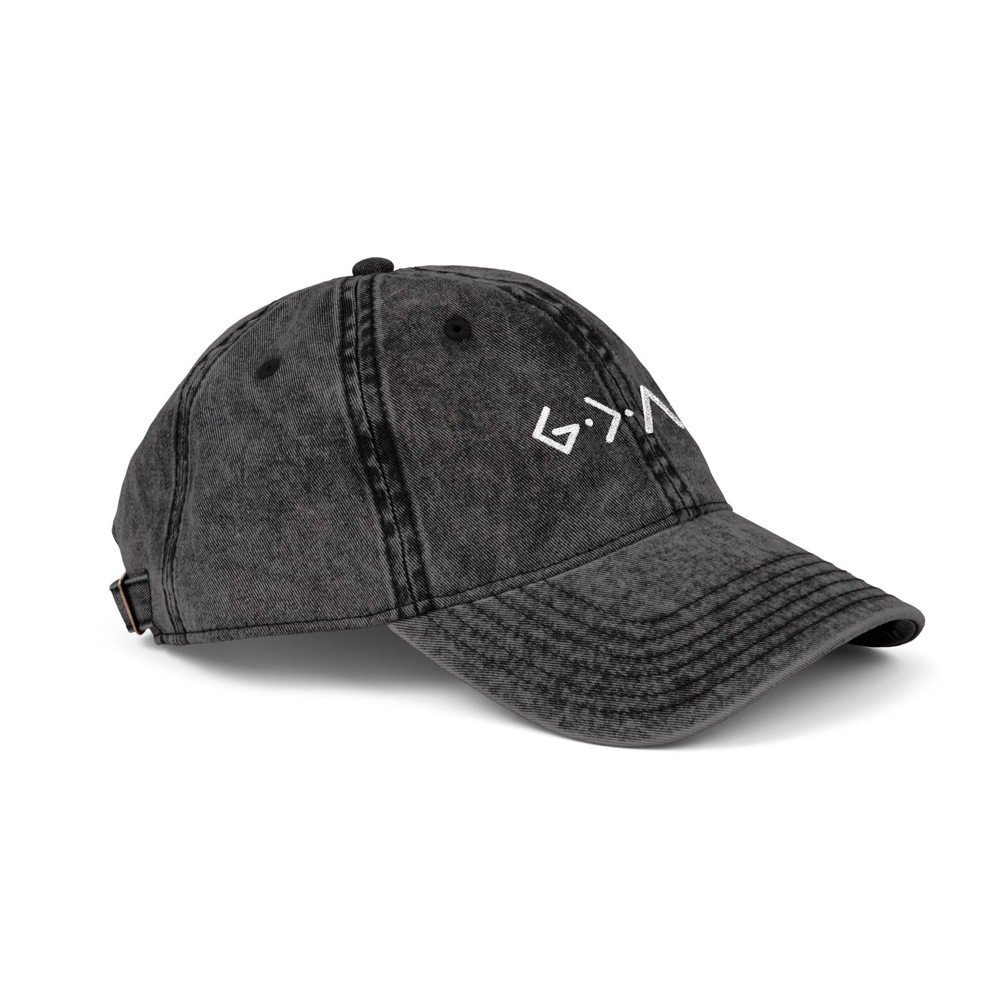 Embroidered Vintage Cap - 'god is greater than the highs and lows'