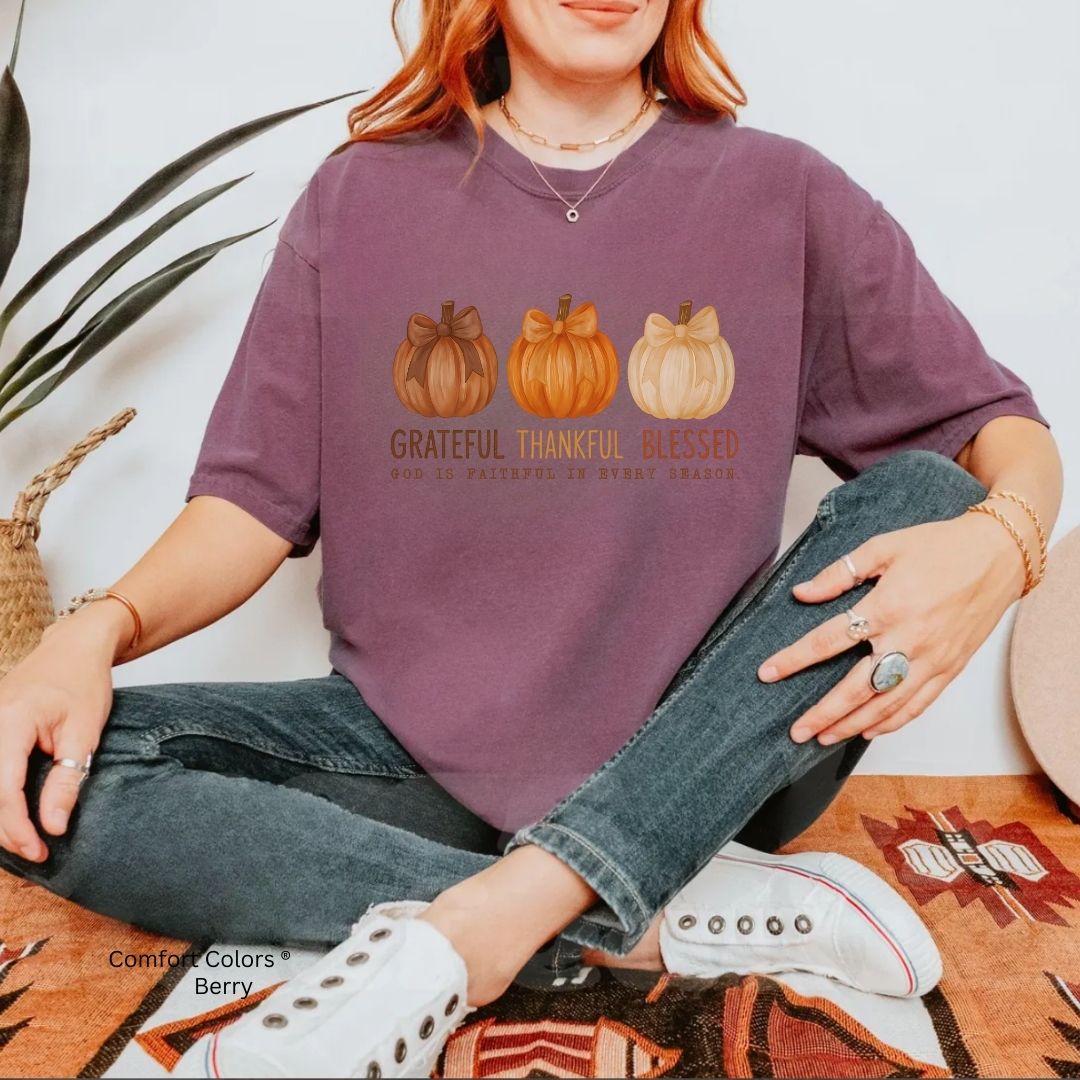 Grateful Thankful Blessed Fall Unisex Tshirt