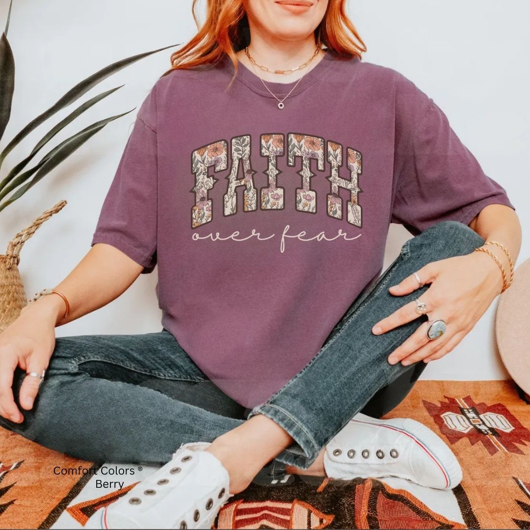 Faith Over Fear β Boho Floral Faith Tee Unisex Shirt
