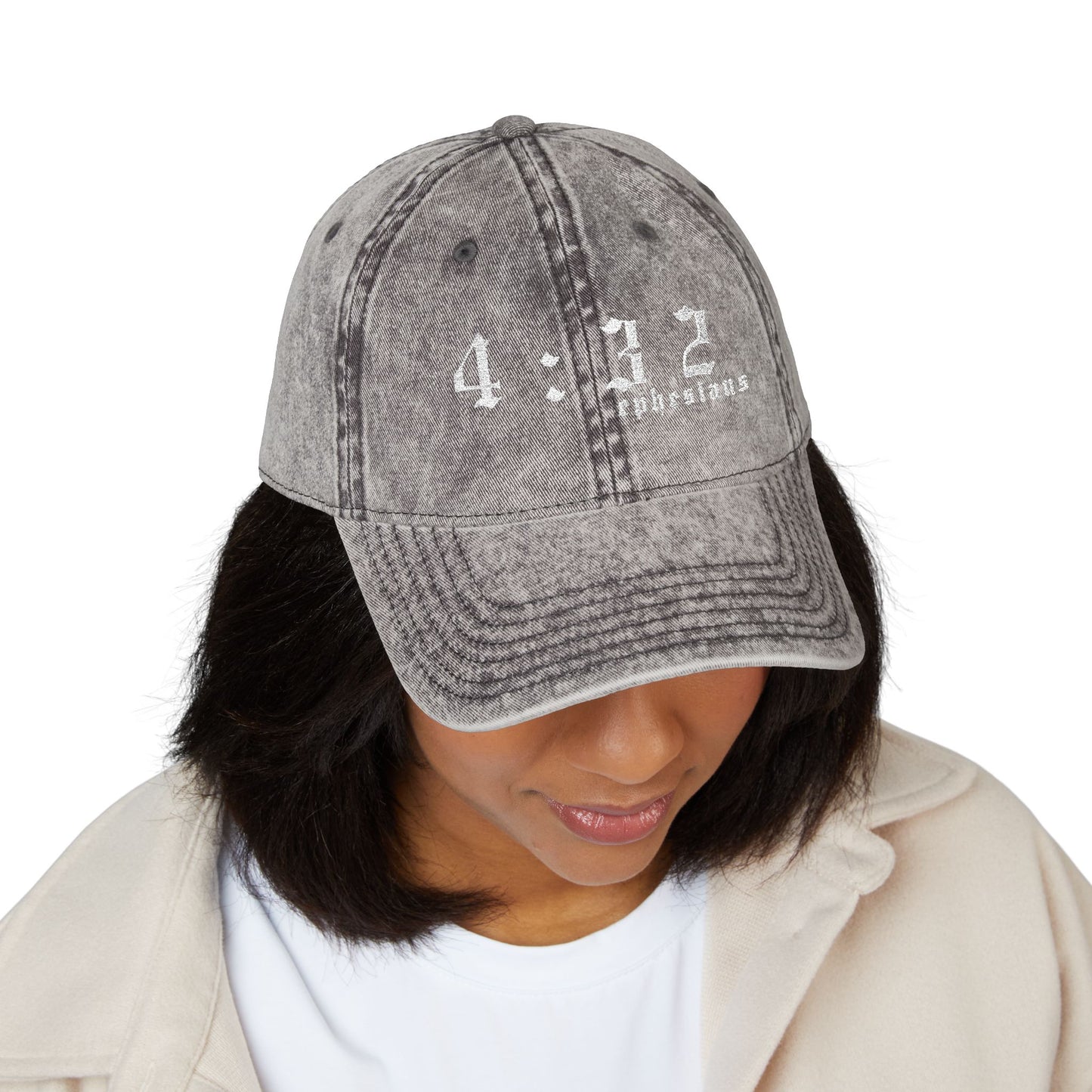 Embroidered Vintage Cap - '4:32 ephesians'