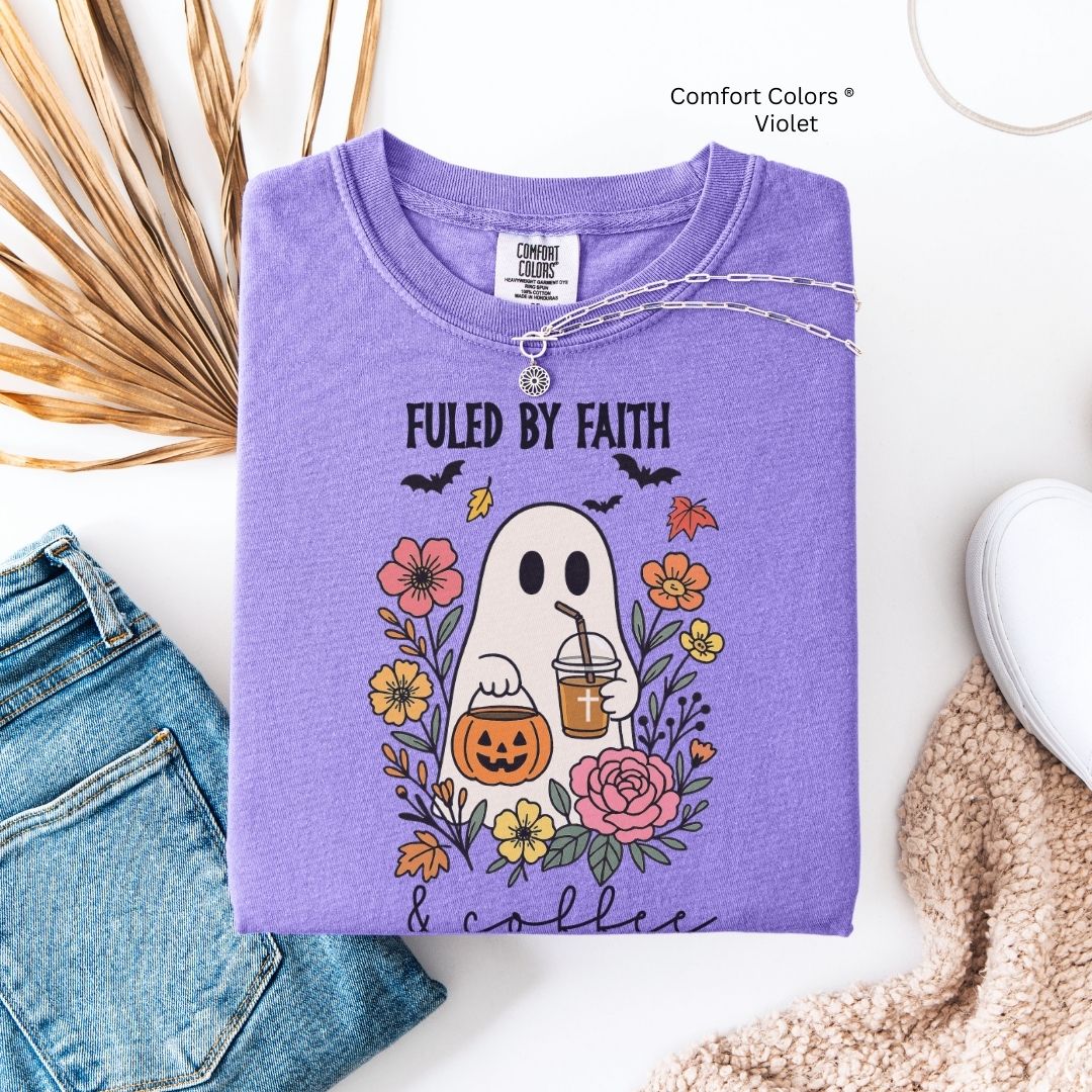 Fueled by Faith Coffee Ghost Unisex Tshirt