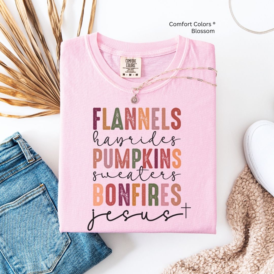 Flannels Pumpkins Bonfires Unisex Tshirt