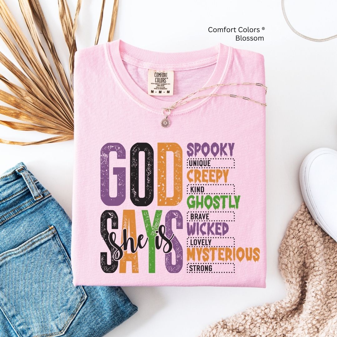 Halloween God Says She Unisex T-shirt