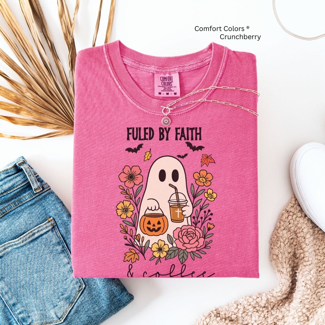 Fueled by Faith Coffee Ghost Unisex Tshirt