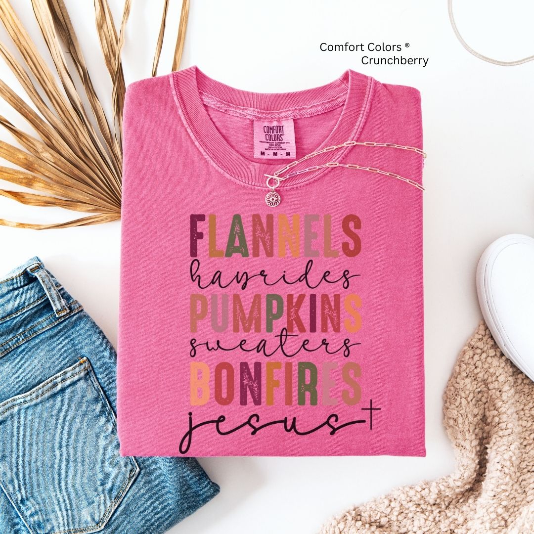 Flannels Pumpkins Bonfires Unisex Tshirt