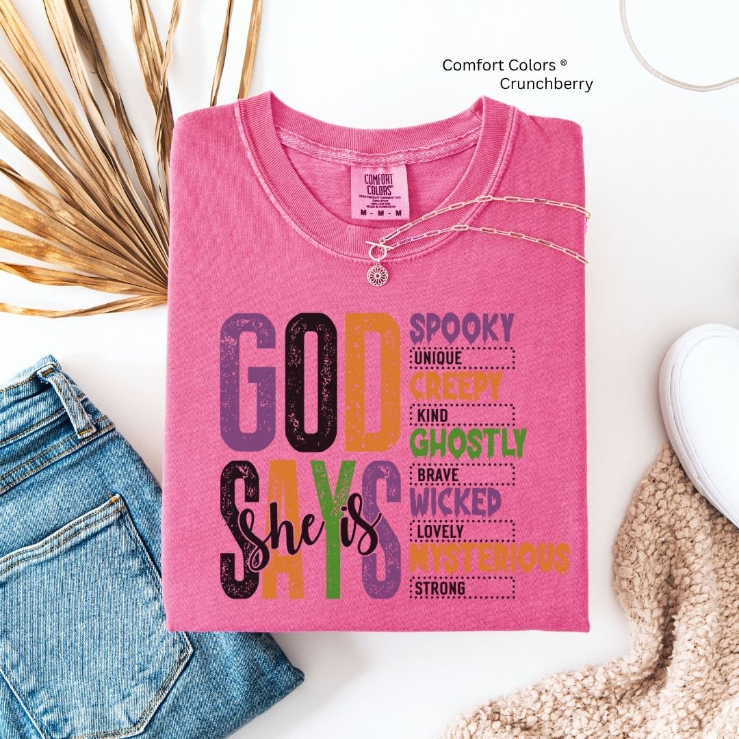 Halloween God Says She Unisex T-shirt