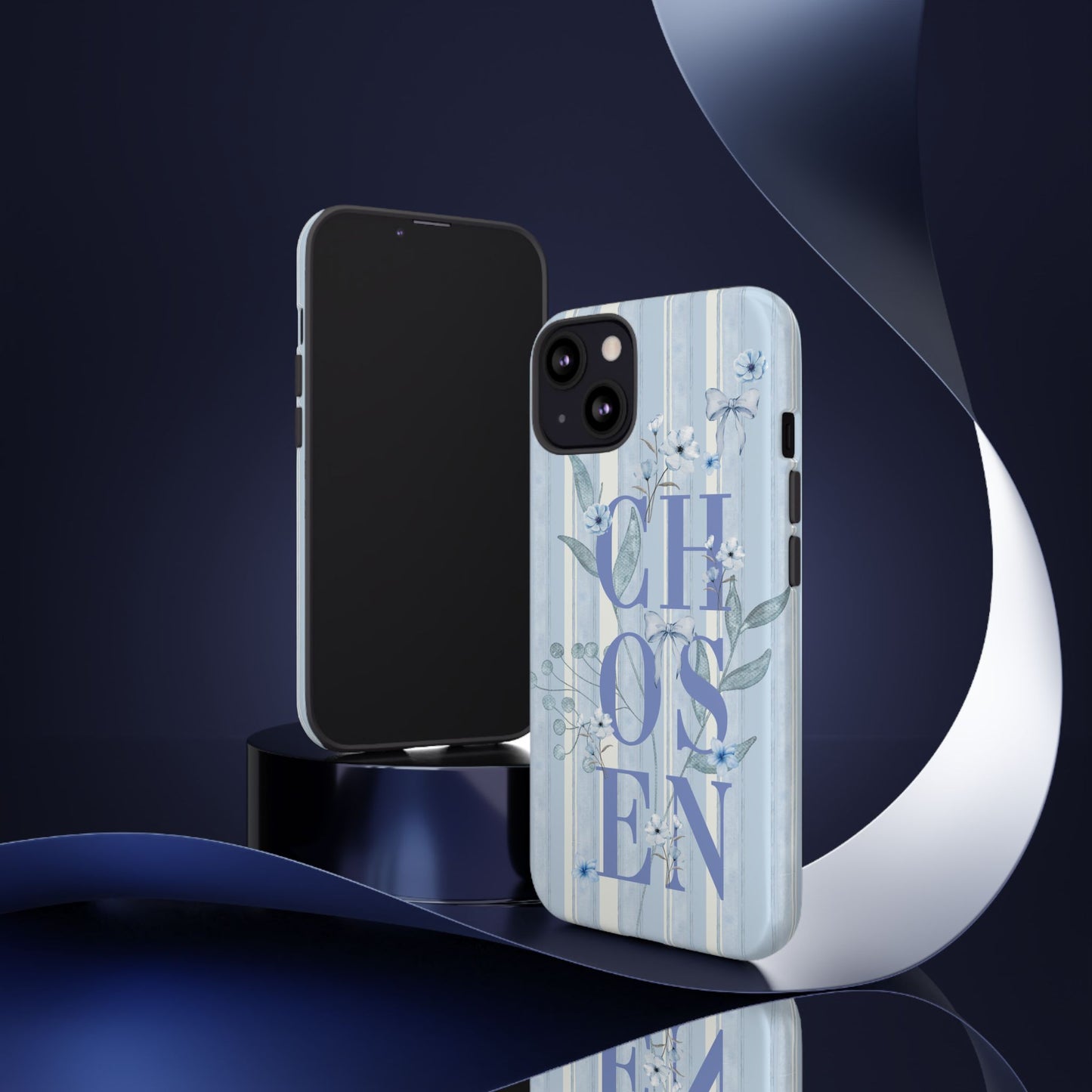Chosen Preppy Blue Floral Faith Phone Case