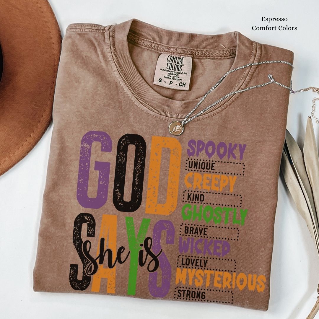 Halloween God Says She Unisex T-shirt