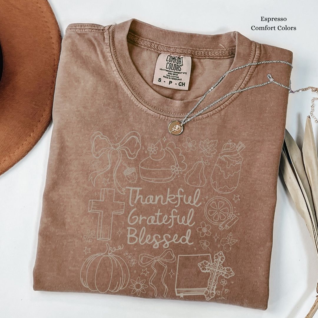 Fall Thankful Grateful Blessed Unisex T-Shirt