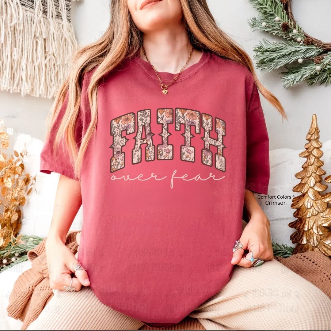 Faith Over Fear β Boho Floral Faith Tee Unisex Shirt