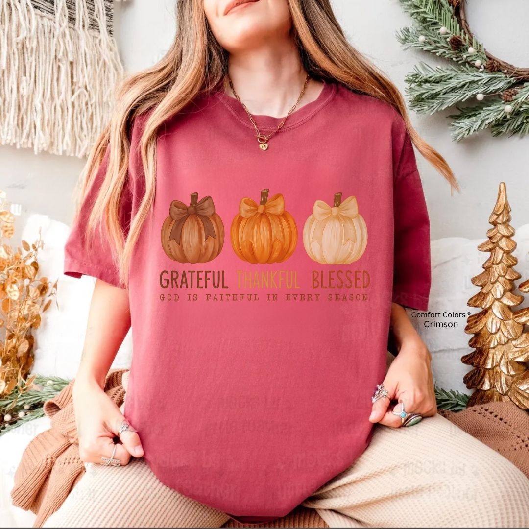 Grateful Thankful Blessed Fall Unisex Tshirt