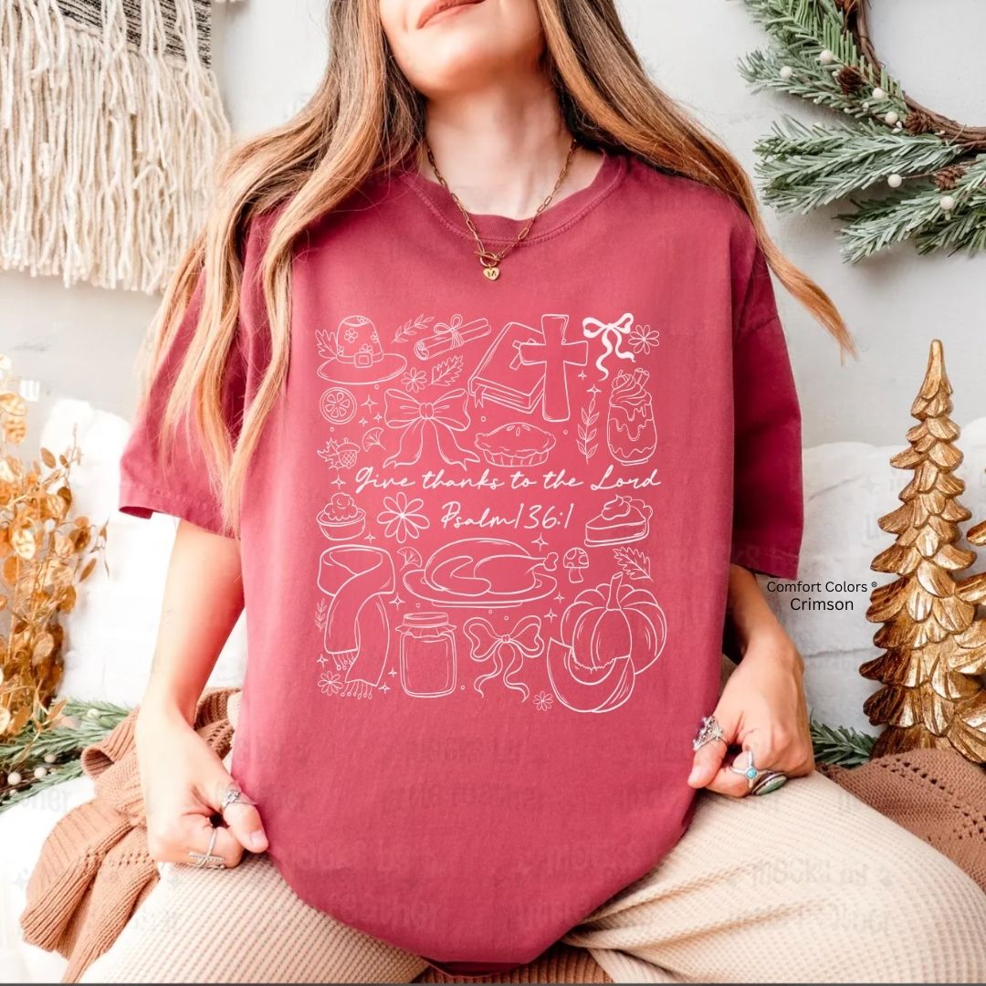 Thanksgiving Doodle Unisex Tshirt